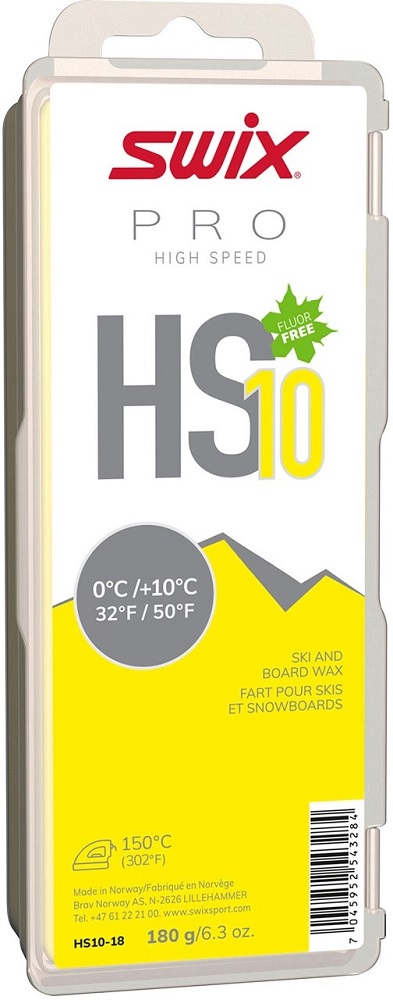 Мазь скольжения SWIX HS10 Yellow, 0°C/+10°C