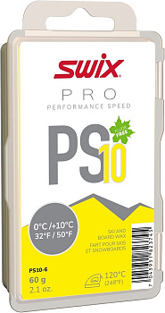 Мазь скольжения SWIX PS10 Yellow, 0°C/+10°C